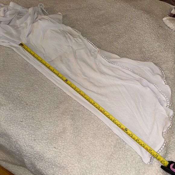 Chelsea28 XXS Ana Smocked Split Leg Womens Boho Long Pants White EUC - Picture 9 of 11